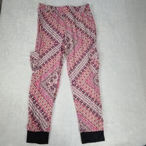 Joe B women's funky cargo joggers magic pants pink Size XL Dopamine Hippie